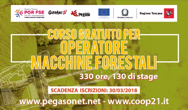 Progetto FORTE Corso gratuito per operatore macchine forestali